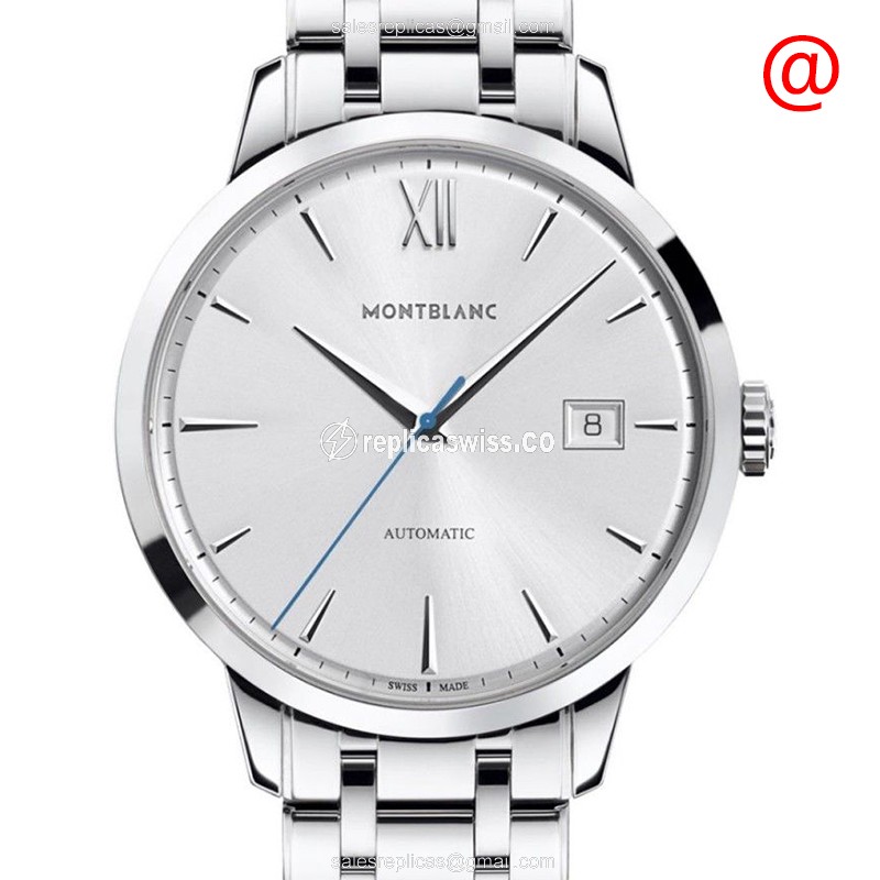 Mont Blanc Heritage Spirit Replica - Automatic - Silver Steel Case - Silver Dial