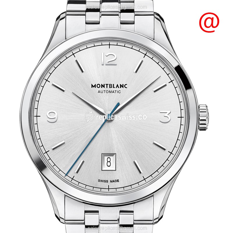 Mont Blanc Heritage Replica - Auto - Steel - Silver - Luxury Replica HERITAGE Watch