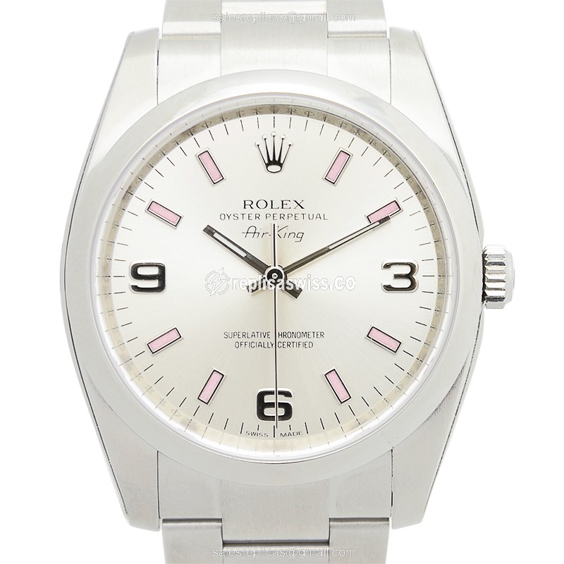 Rolex Oyster Perpetual Replica - Automatic - Silver Steel Case, Black Dial - Luxury Replica OYSTER PERPETUAL Watch