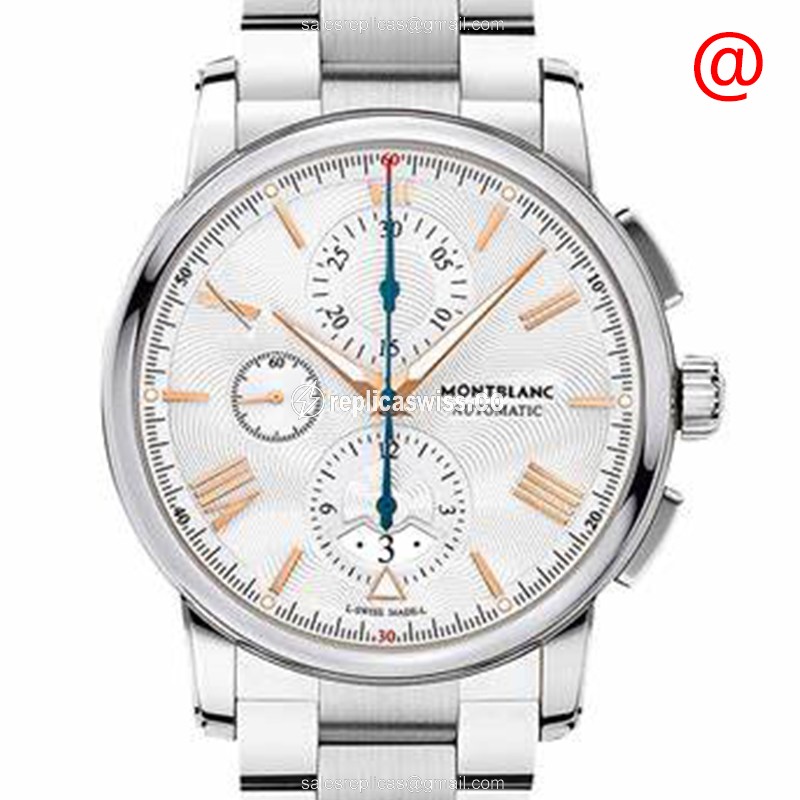 Mont Blanc 4810 Replica - Automatic - Steel Case - Silver Dial - Steel Strap - Luxury Mont Blanc Replica Watch