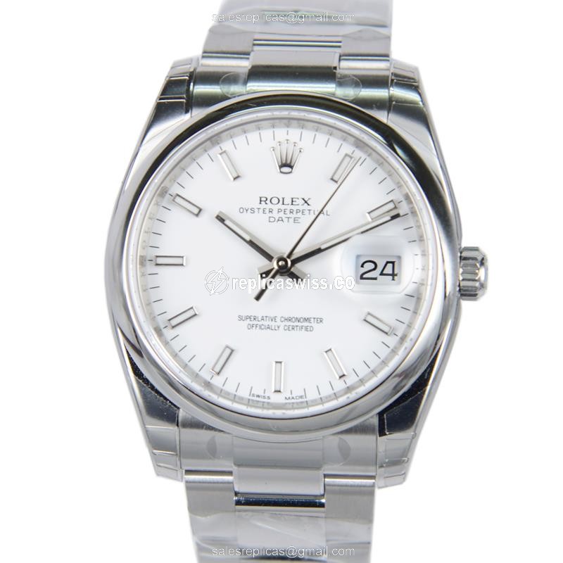Rolex Datejust Replica - Automatic - Stainless Steel - White Dial - Silver Clasp