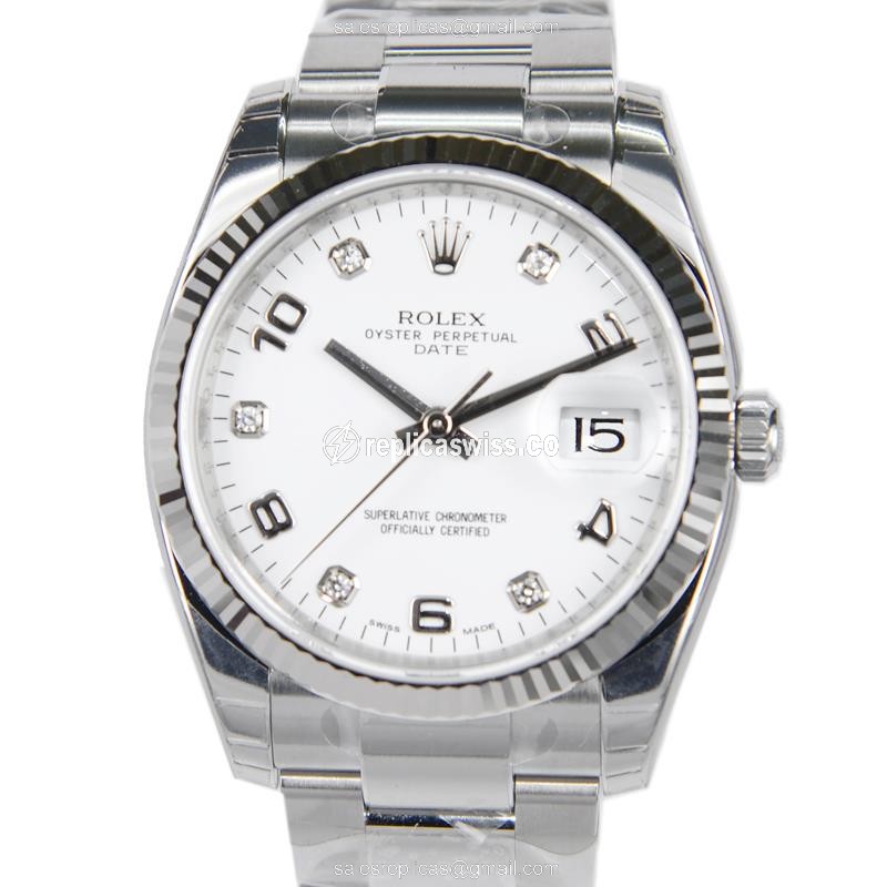 Rolex Datejust Replica - Automatic - White Gold & Steel - Silver Dial