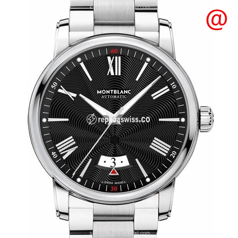 Mont Blanc 4810 Replica - Automatic - Black Dial - Steel Case - Silver Strap - Luxury Mont Blanc Replica Watch