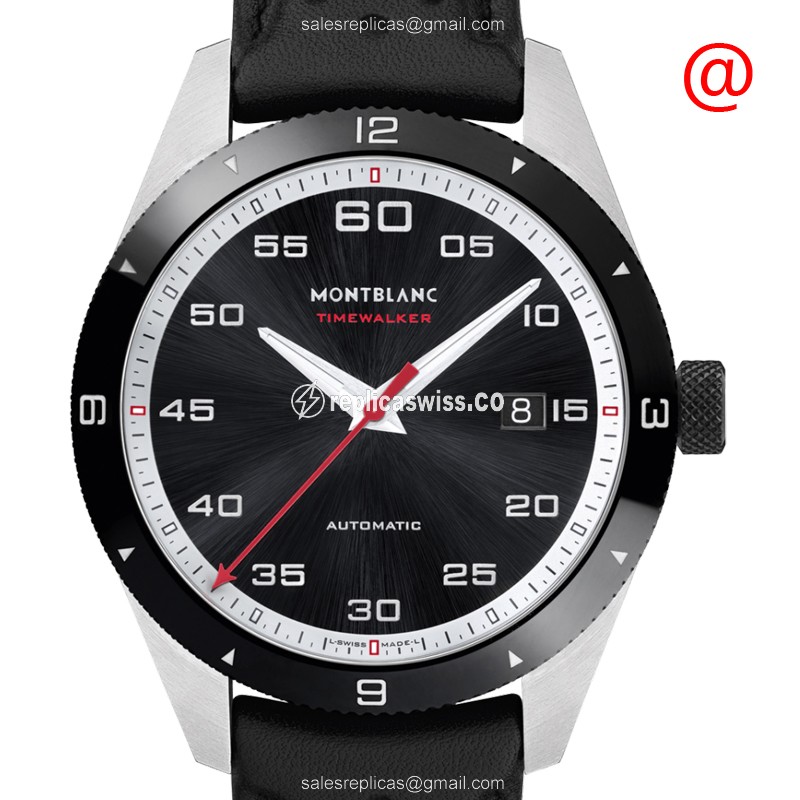 Mont Blanc Timewalker Replica - Automatic - Steel - Black Dial - 40mm