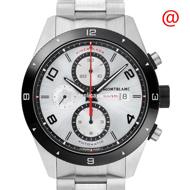 Mont Blanc TIMEWALKER Replica - Automatic - Silver Dial - Steel Case & Band - Luxury Replica TIMEWALKER Watch