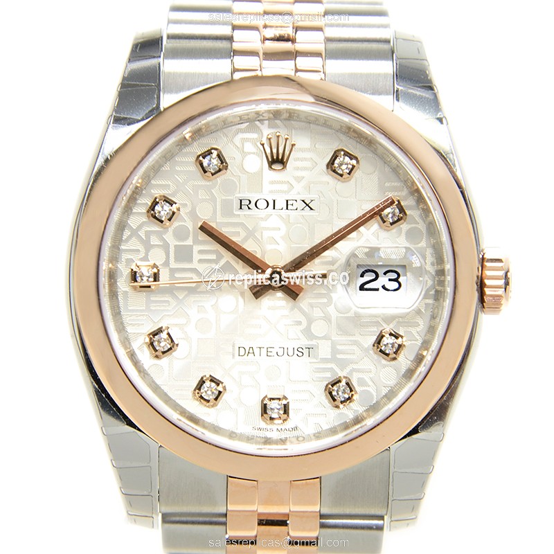 Rolex Datejust Replica | Automatic | Rose Gold | Steel Case, Silver Dial