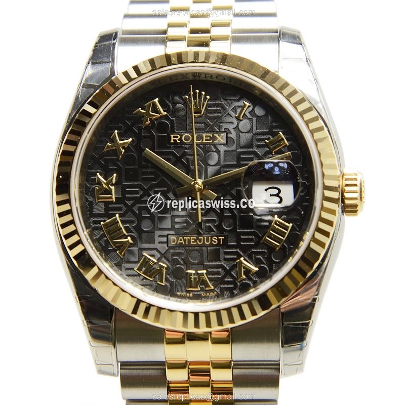 Rolex DATEJUST Replica - Automatic | Black Dial | Silver Clasp