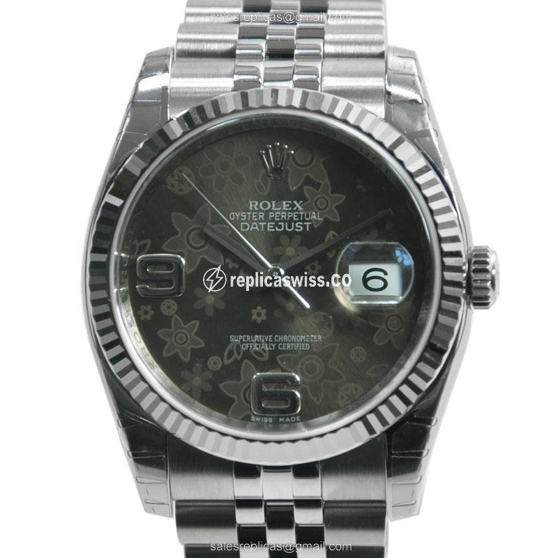 Rolex Datejust Replica - Automatic - Round Dial - Silver Clasp on Steel Strap