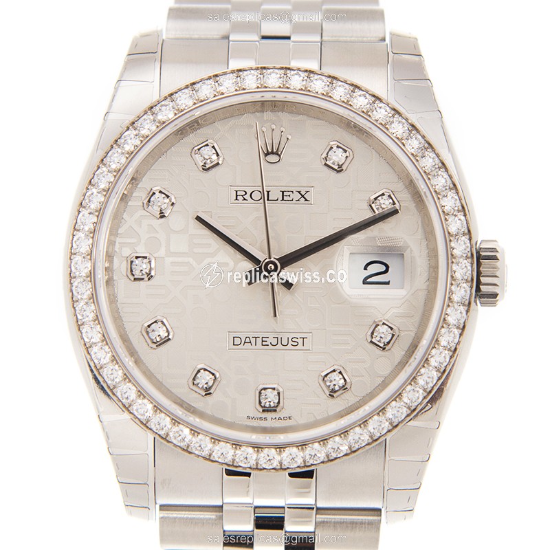 Rolex DATEJUST Replica - Automatic | Stainless Steel | Diamonds | Silver Dial
