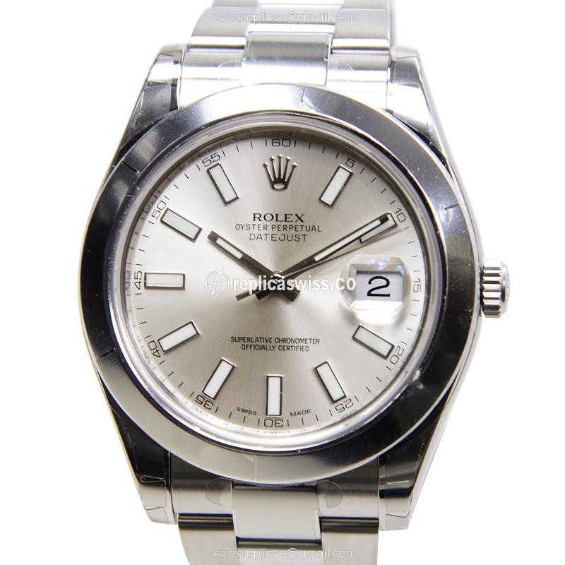 Rolex DATEJUST Replica - Automatic - Steel Case - Silver Dial - Luxury Replica DATEJUST Watch