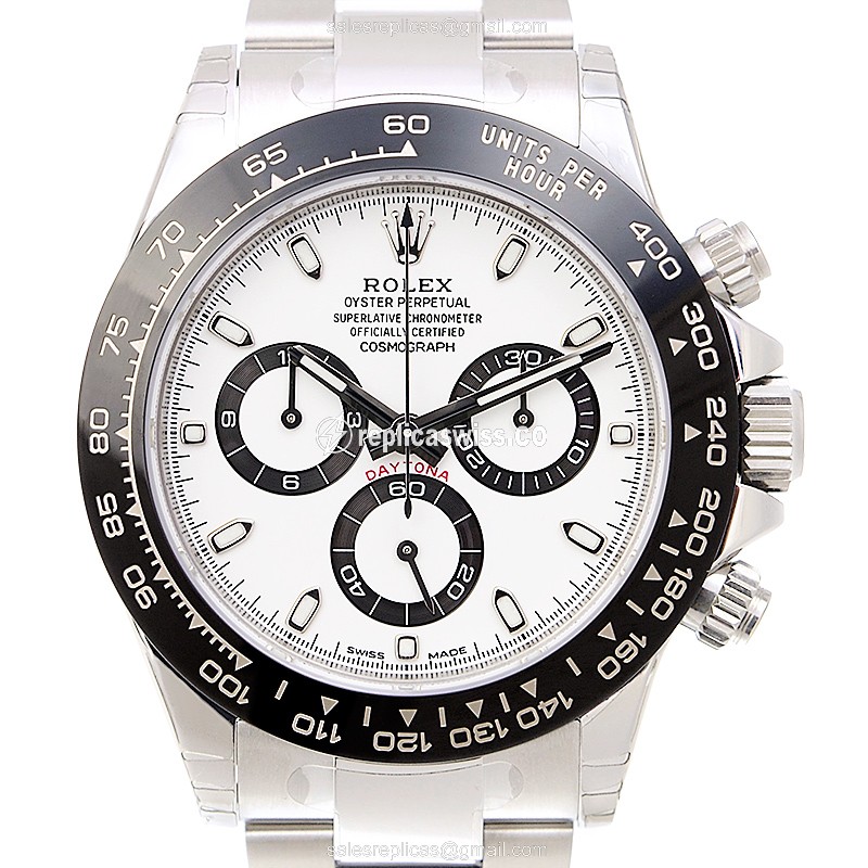 Rolex 116500LN-0001 Replica - Ceramic/Steel - Automatic - White Dial on Silver Strap - Luxury Rolex Watch