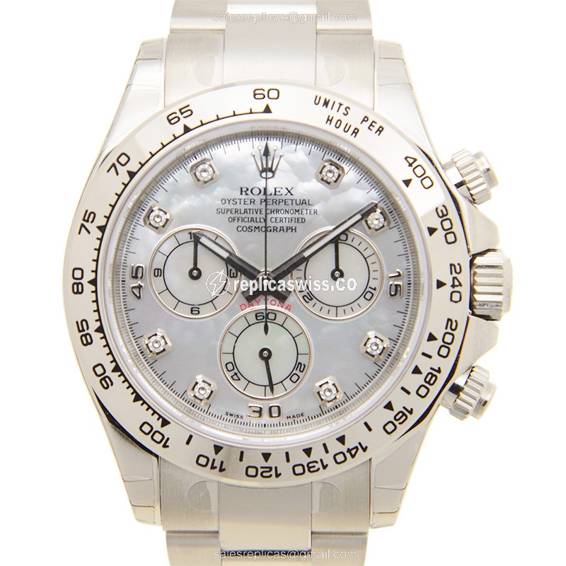 Rolex Daytona Replica - Automatic - 18kt Gold Case - Silver Dial