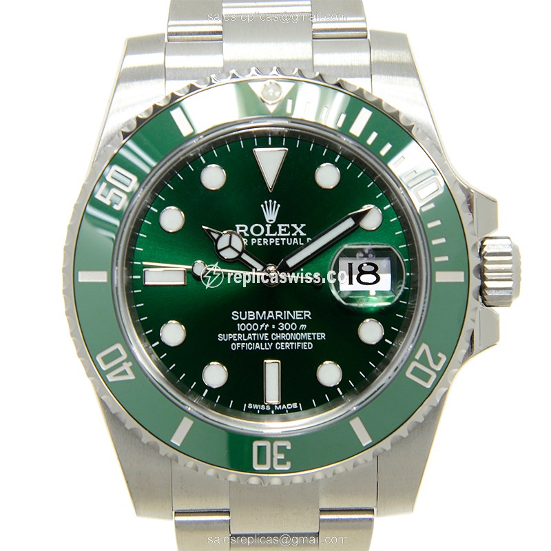 Rolex Submariner Replica - Automatic - Green Dial - Steel Case - Silver Clasp