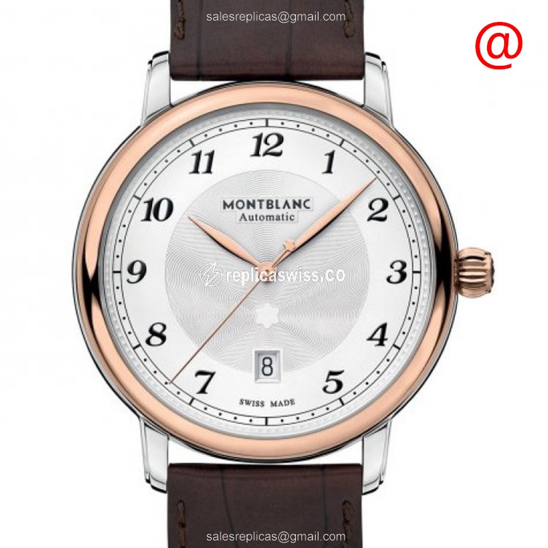 Mont Blanc Star Legacy Replica - Automatic - Rose Gold - Silver Dial - Luxury Replica STAR LEGACY Watch