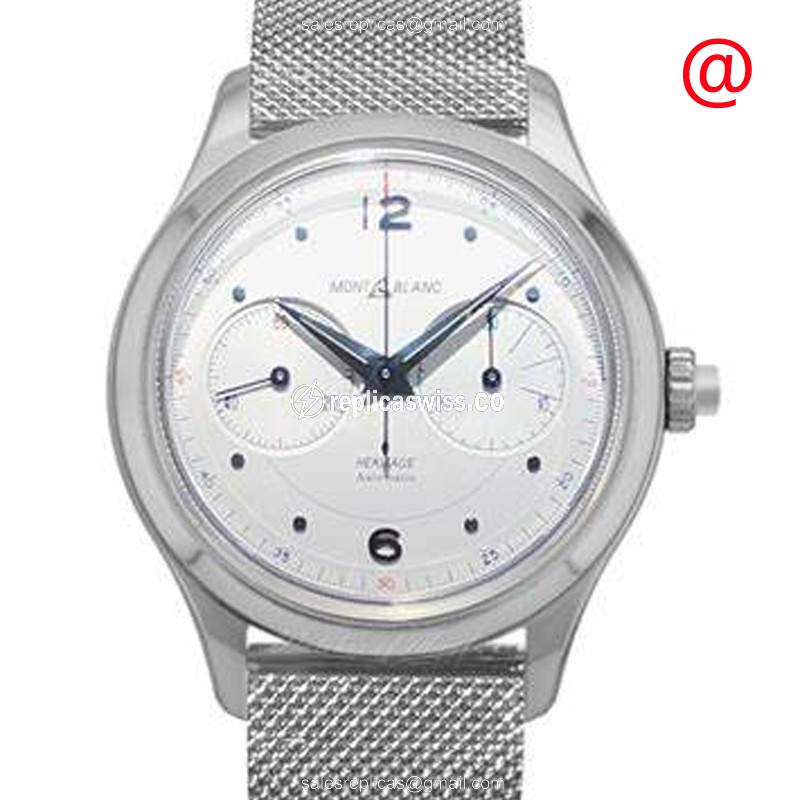 Mont Blanc 119952 Traditionnelle Auto - Steel Case - Silver Dial - Steel Band