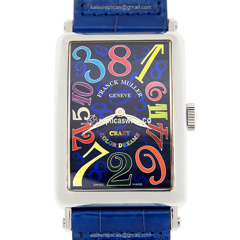 Franck Muller 1200 CH COL DRM AC - BL Ladies - Quartz | Steel Case | Blue Dial | Leather Strap