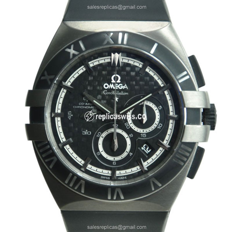 Omega Seamaster 121.92.41.50.01.001 Replica - Automatic - Black - Titanium - Black Rubber - Buckle - Luxury Omega Watch