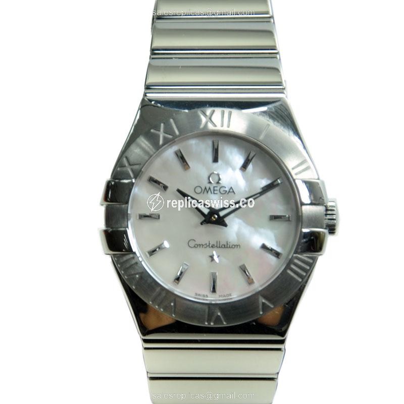 Omega Constellation Replica - Quartz - Stainless Steel Case - White Dial - Silver Strap - Luxury Replica CONSTELLATION Watch