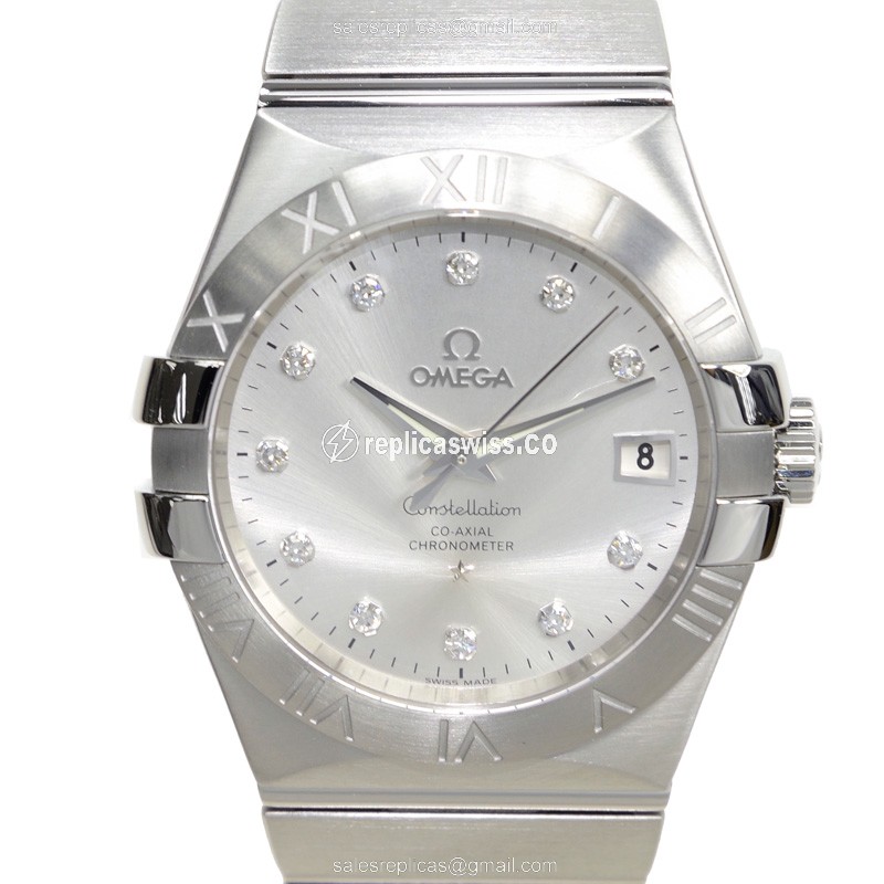 Omega Constellation Replica - Automatic - Silver Steel Case - Silver Dial - Steel Strap