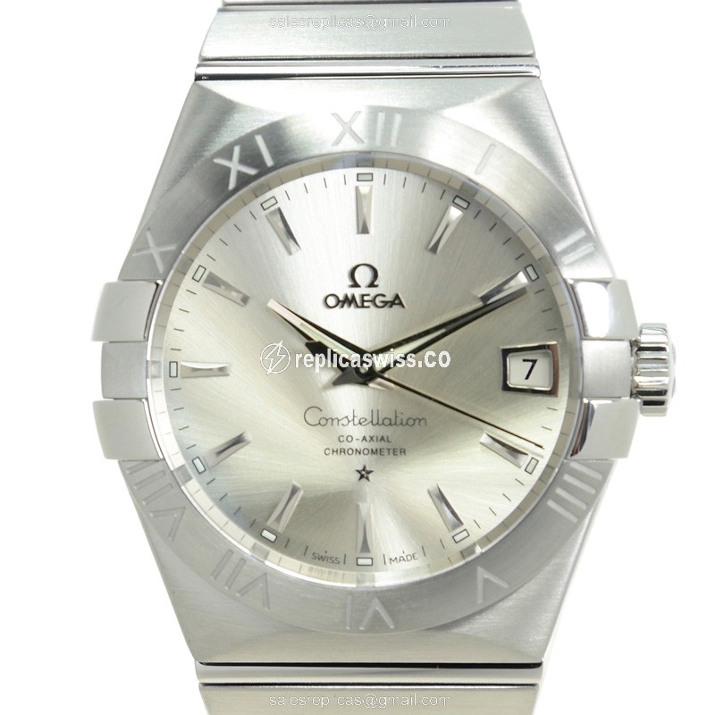 Omega Constellation Replica - Automatic - Silver Steel Case - Silver Dial - Steel Clasp - Luxury Replica CONSTELLATION Watch