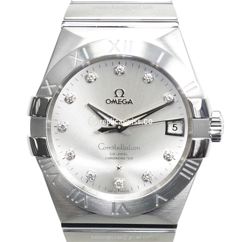 Omega Constellation Replica - Automatic - Stainless Steel - Silver Dial - Silver Clasp - Luxury Replica CONSTELLATION Watch