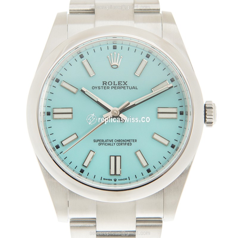 Rolex 124300-0006 OYSTER PERPETUAL - Auto - Blue Dial - Steel Case - Silver Band - Luxury Replica OYSTER PERPETUAL Watch
