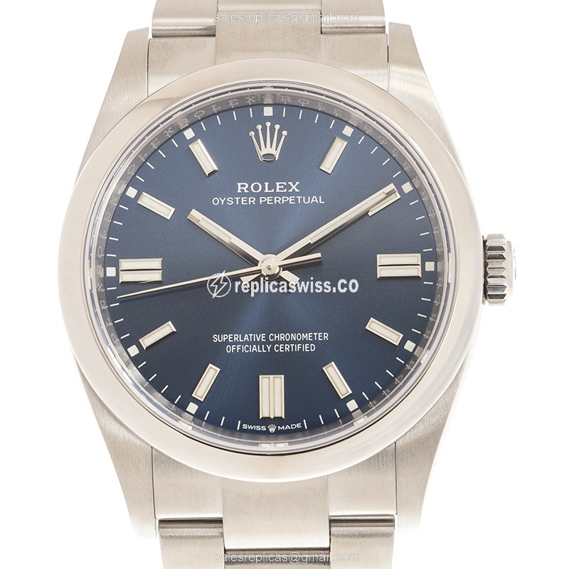 Rolex 126000-0003 Replica | Automatic - Blue Dial, Silver Steel Strap