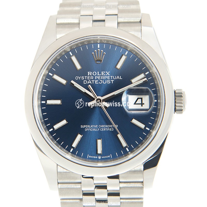 Rolex Datejust Replica - Automatic - Steel Case - Blue Dial, Silver Clasp