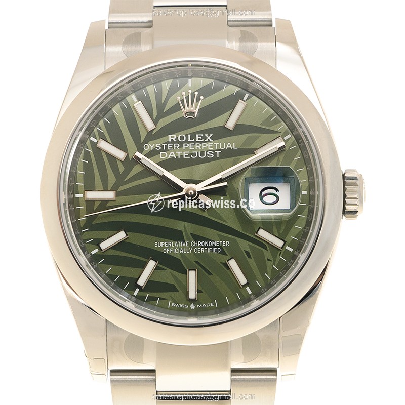 Rolex Datejust Replica - Automatic | Stainless Steel | Green Dial | Silver Clasp | Steel Strap