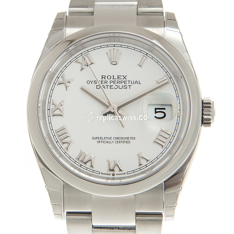 Rolex Datejust Replica - Automatic - Stainless Steel - White Dial, Silver Clasp
