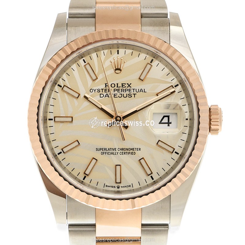 Rolex DATEJUST Replica - Automatic | Rose Gold & Steel | Silver Dial | Gold Clasp