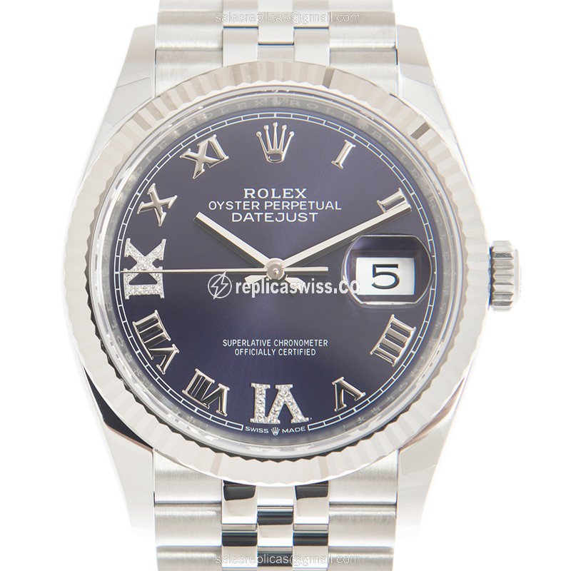 Rolex Datejust Replica - Automatic - Steel - Purple Dial - 36mm