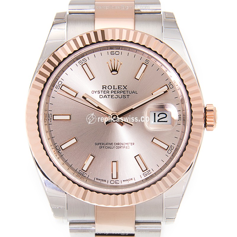 Rolex DATEJUST Replica - Automatic - Gold & Steel - 40mm Case