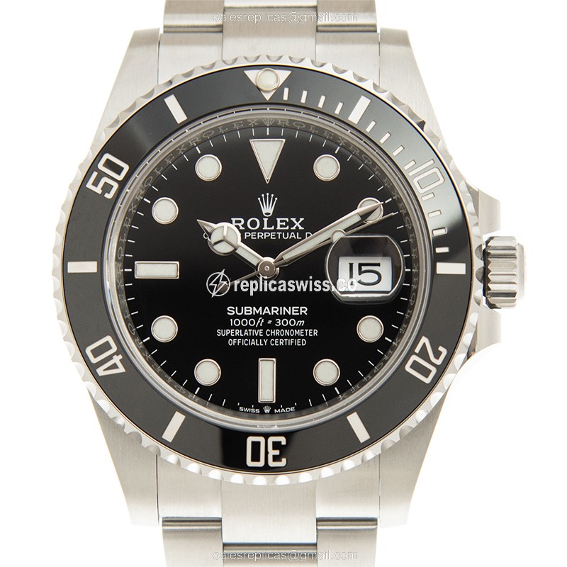 Rolex Submariner 126610LN Replica - Automatic - Stainless Steel - Black Dial, Silver Band - Luxury Replica SUBMARINER Watch