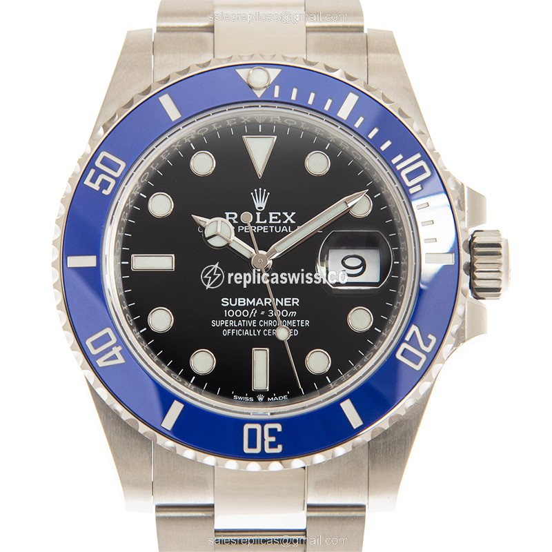 Rolex Submariner Replica - Automatic - 18kt Gold - Blue Dial, Silver Clasp - Luxury Replica SUBMARINER Watch