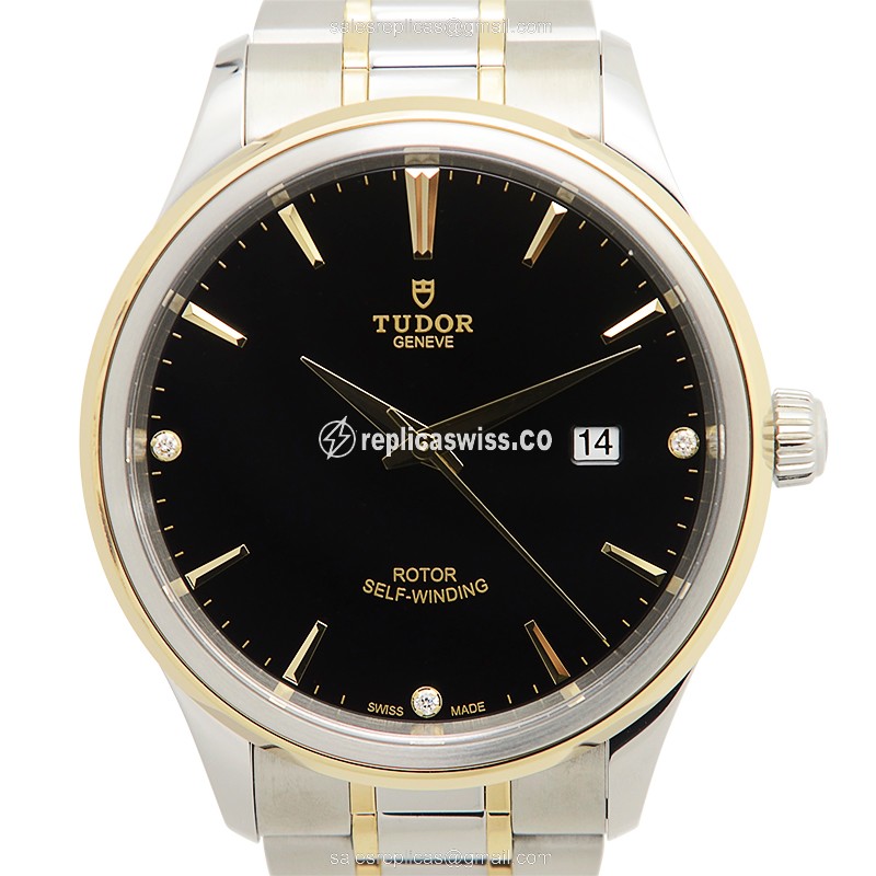Tudor 12703 Replica - Steel Case - Black Dial - Silver Strap - Luxury Tudor Watch