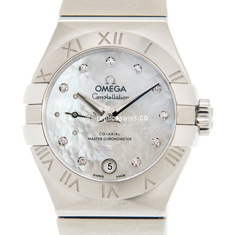 Omega Constellation Replica - Automatic - Steel Case - White Dial - Silver Band