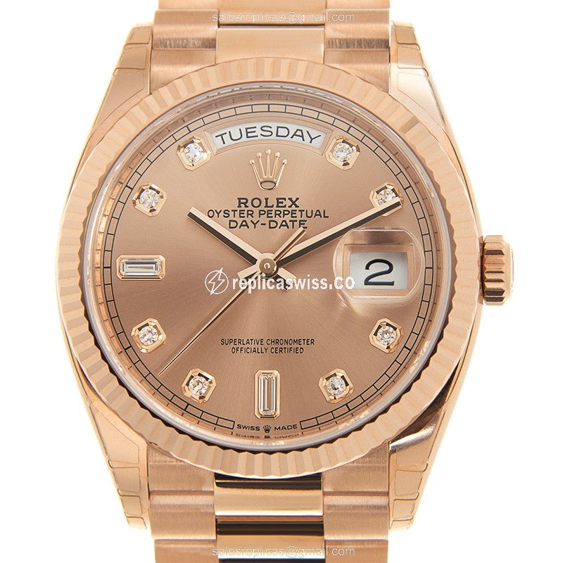 Rolex DAY-DATE Replica - Automatic - 18kt Gold Case, Gold Dial, Gold Clasp