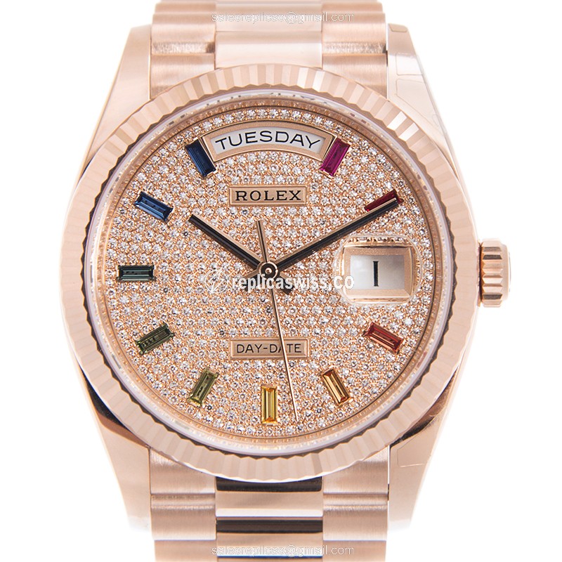 Rolex Day-Date Replica - Automatic - 18kt Rose Gold - 40mm - Luxury Replica DAY-DATE Watch