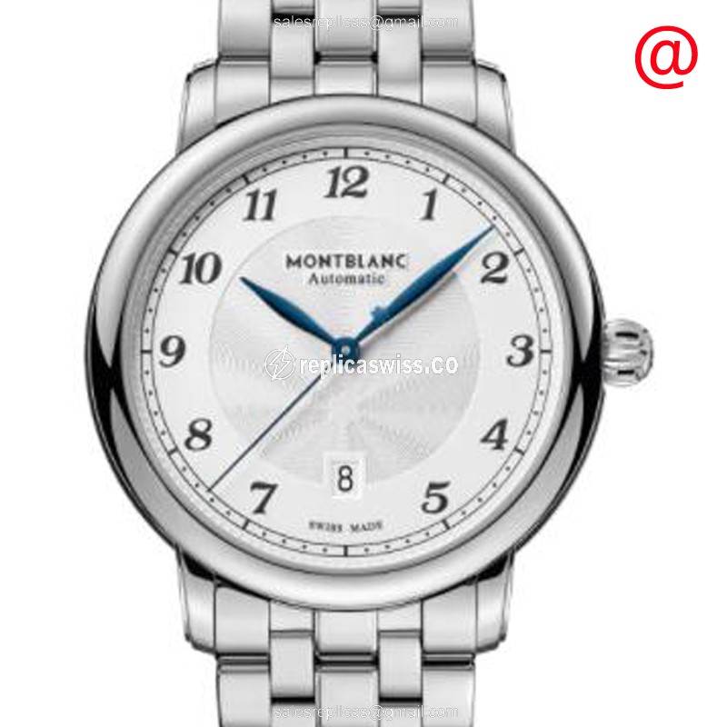 Mont Blanc STAR LEGACY - Automatic - Steel Case - White Dial - Silver Steel Band
