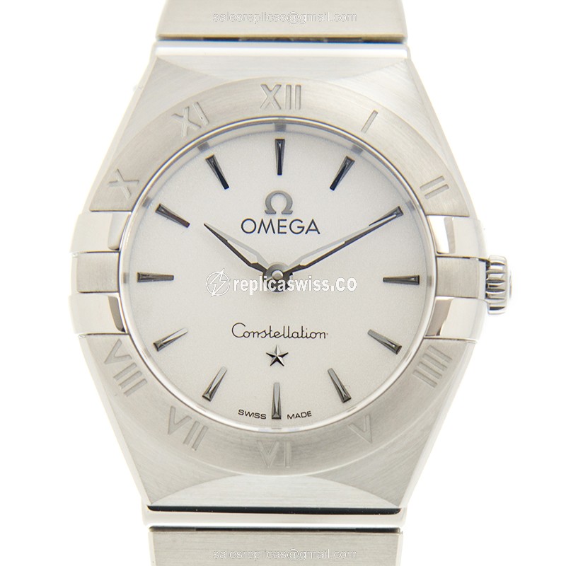 Omega Constellation Replica - Quartz - Steel Case - Silver Dial - Steel Strap - Luxury Replica CONSTELLATION Watch