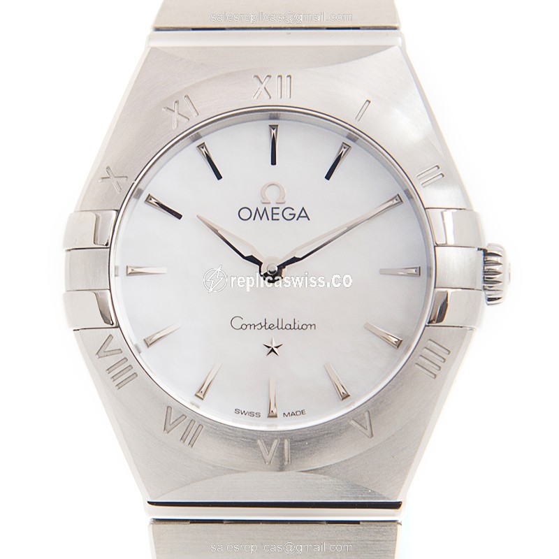 Omega Constellation Replica - Quartz - Stainless Steel Case - White Dial - Silver Clasp, Steel Strap