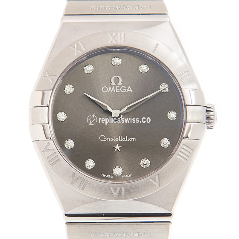 Omega Constellation Quartz - Steel Case - Gray Dial - Silver Steel Strap