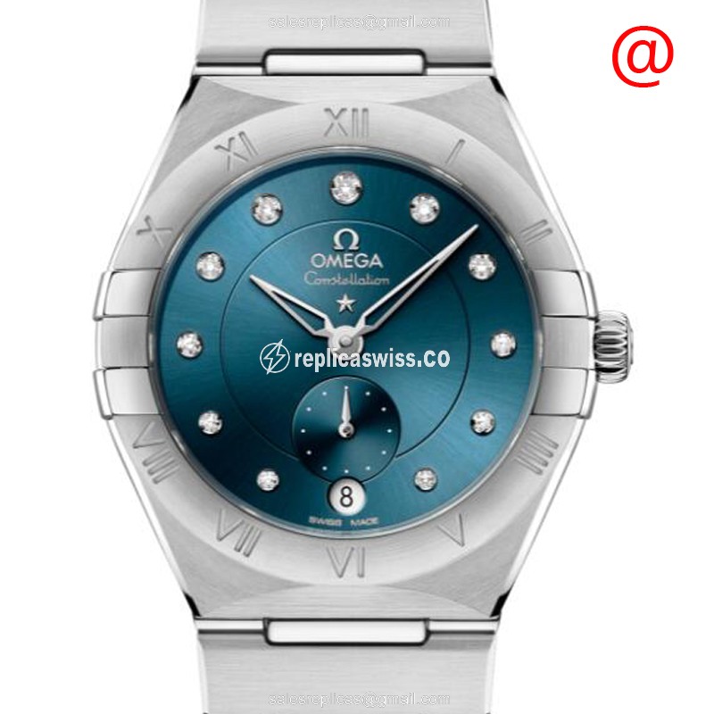 Omega Constellation Replica - Automatic - Steel Case, Blue Dial on Silver Strap