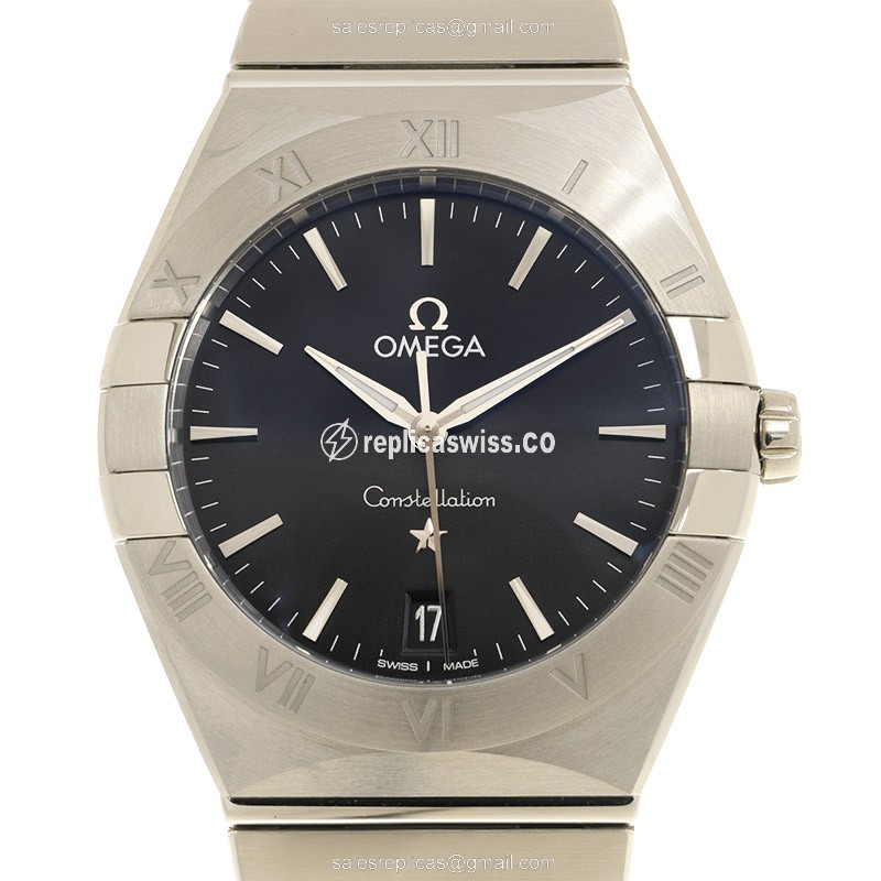 Omega Constellation Quartz - Black Dial - Stainless Steel Case & Strap - Clasp - 36mm - SKU: 131.10.36.60.01.001 - Luxury Replica CONSTELLATION Watch