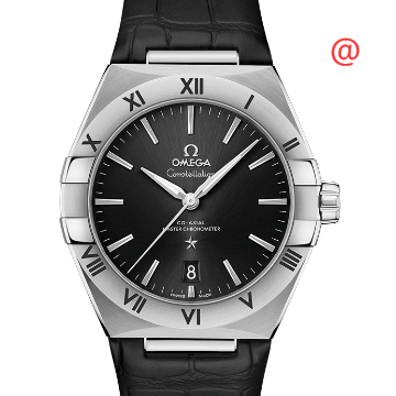 Omega Constellation Replica - Automatic - Stainless Steel - Black Dial, Rubber Strap