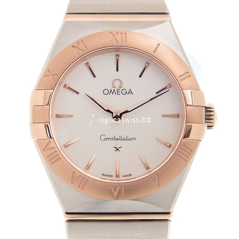 Omega Constellation Replica - Quartz - Rose Gold - White Dial