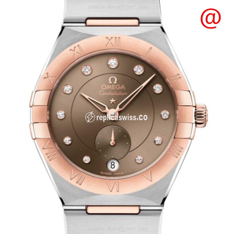 Omega Constellation Replica - Automatic - Steel Case - Brown Dial - Silver Clasp & Steel Strap