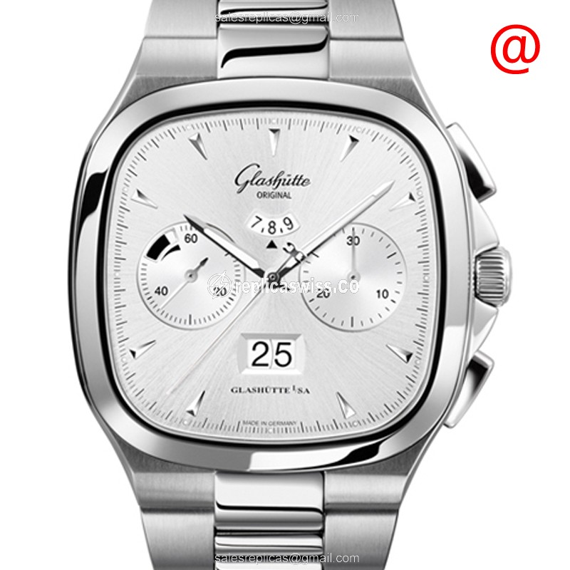 Glashutte Retro Collection Replica - Automatic - Steel Case - Silver Dial - Steel Strap - Luxury Replica RETRO COLLECTION Watch