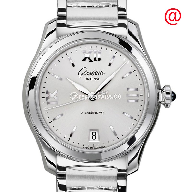 Glashutte Ladies Replica - Automatic - Silver Steel Case - Silver Dial - Steel Strap - Luxury Replica LADIES Watch